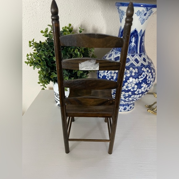 Sage County Merchantile Country Ladder Wood Chair Hand Crafted Small Rare doll - Picture 4 of 5